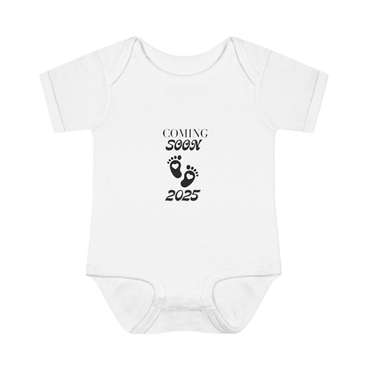 Newborn Baby Rib Bodysuit "Coming Soon 2025"