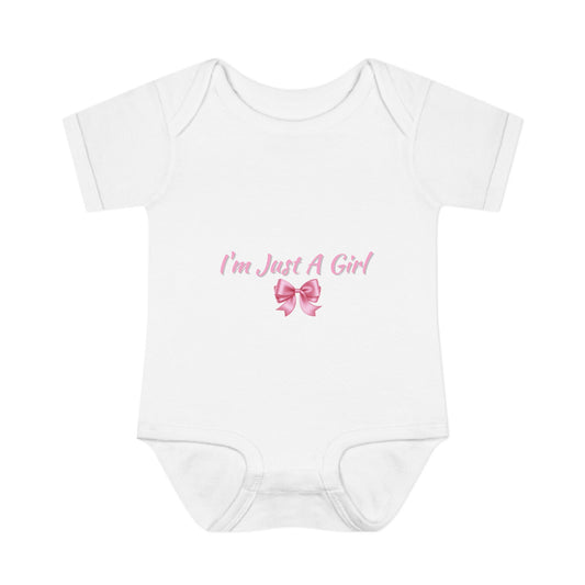 Infant Baby Rib Bodysuit "Im just a girl"