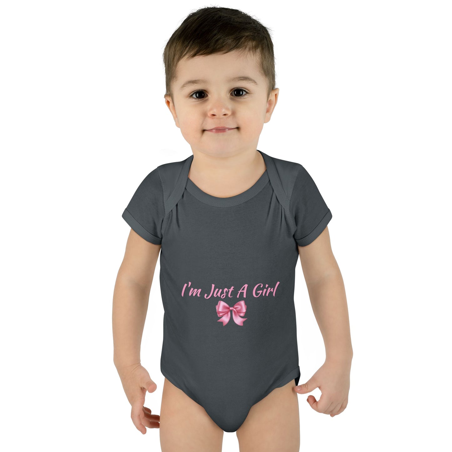 Infant Baby Rib Bodysuit "Im just a girl"