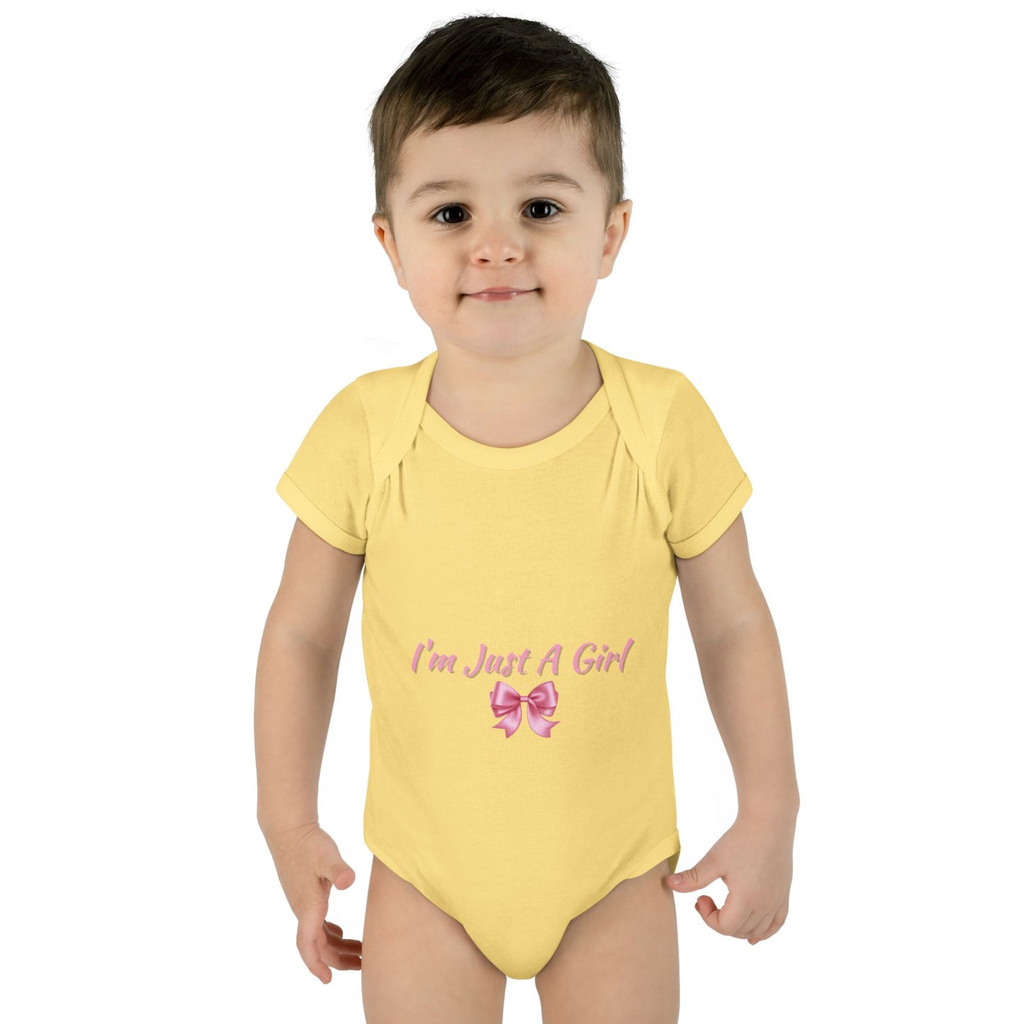 Infant Baby Rib Bodysuit "Im just a girl"
