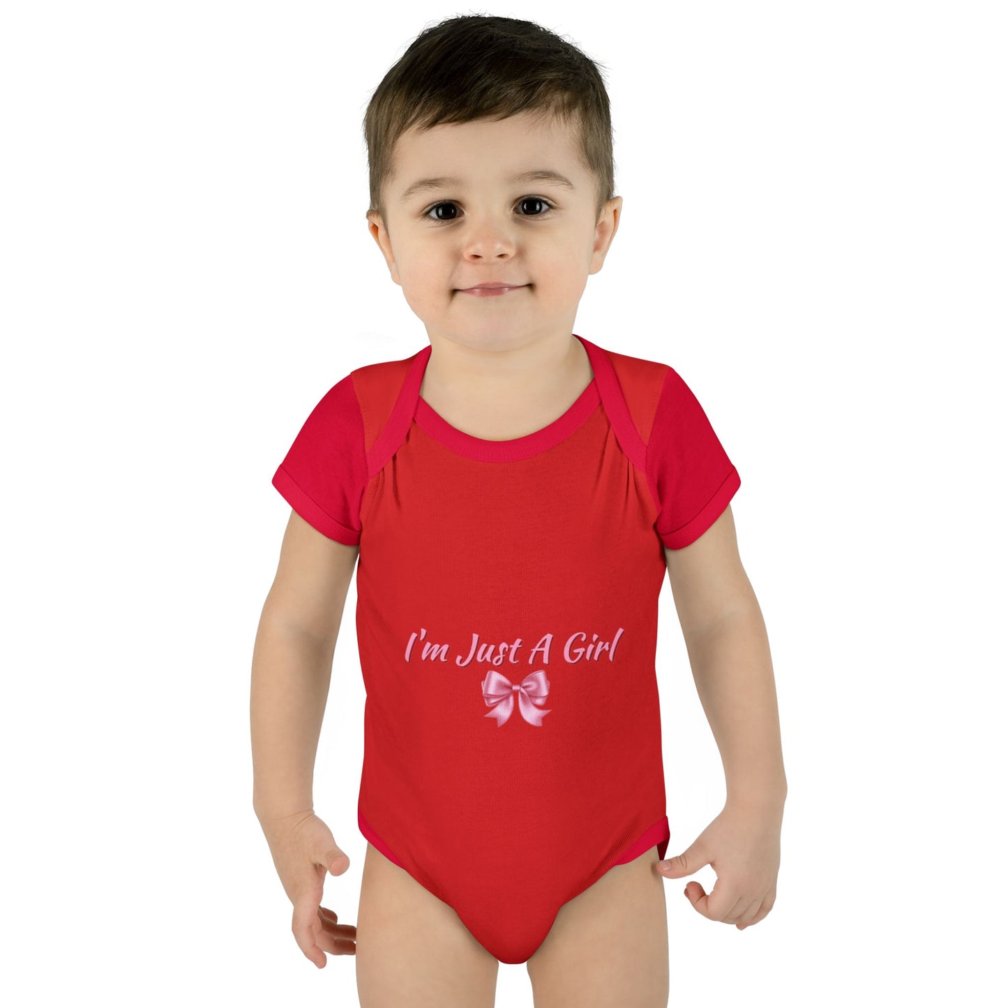 Infant Baby Rib Bodysuit "Im just a girl"
