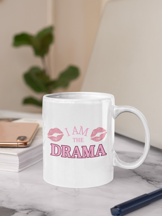 "I Am the Drama" Ceramic Mug, 11oz