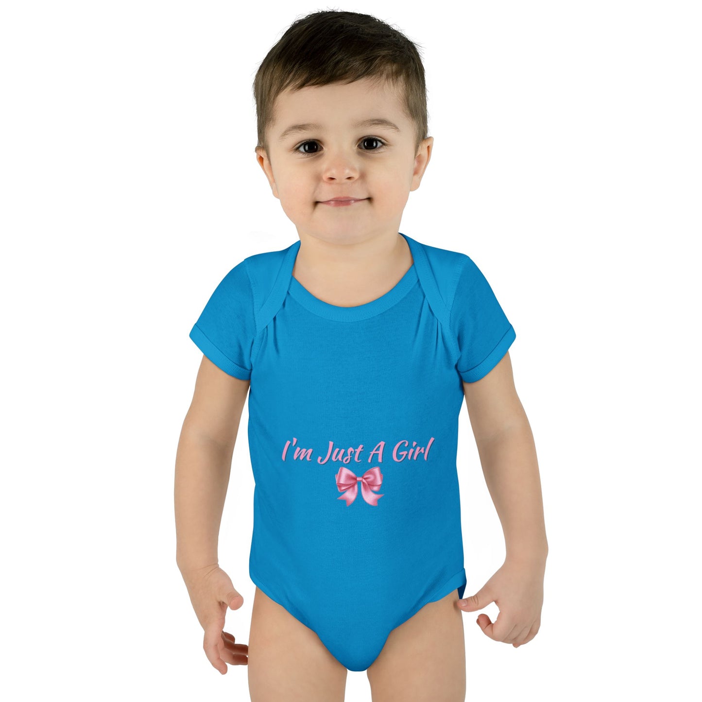 Infant Baby Rib Bodysuit "Im just a girl"