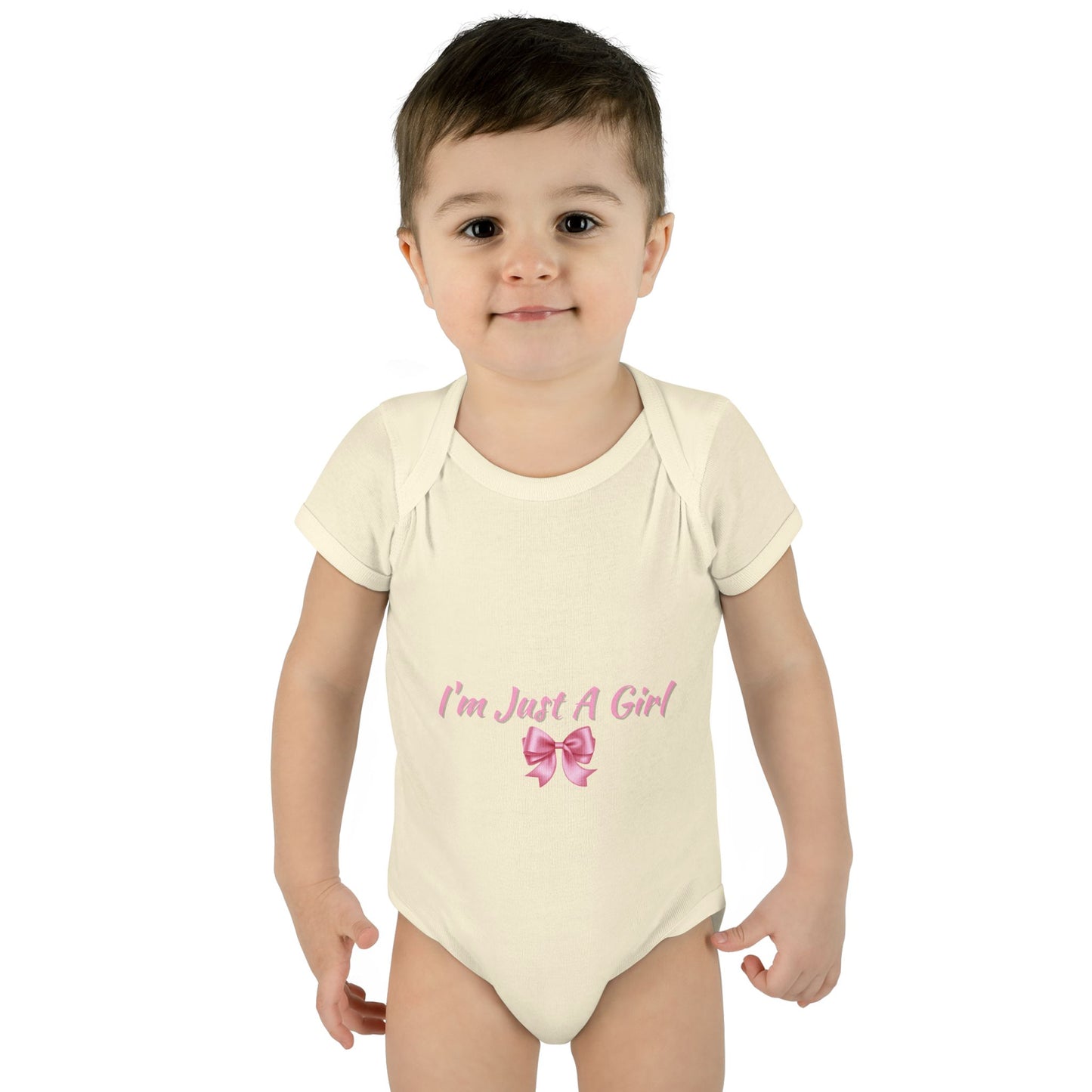 Infant Baby Rib Bodysuit "Im just a girl"