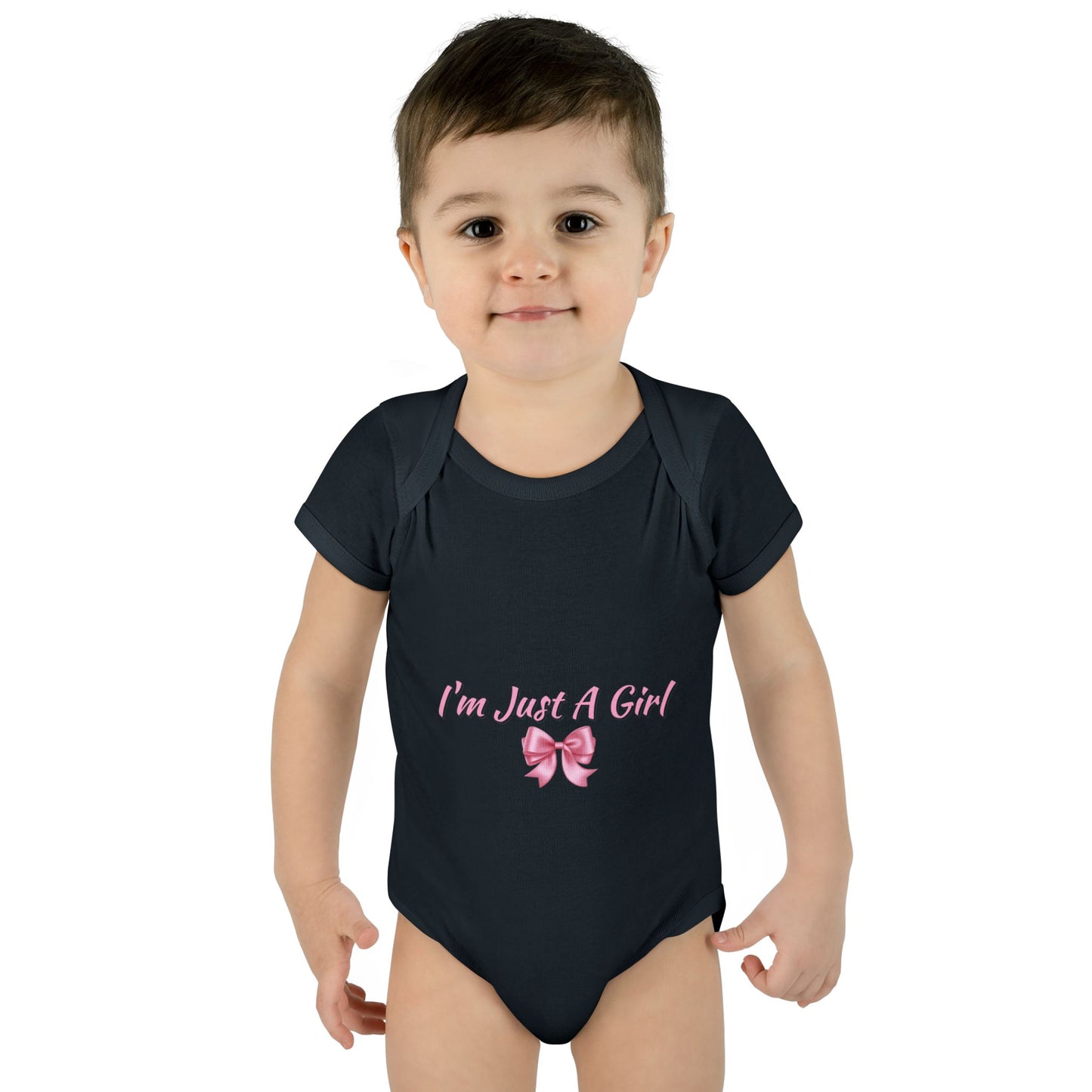 Infant Baby Rib Bodysuit "Im just a girl"