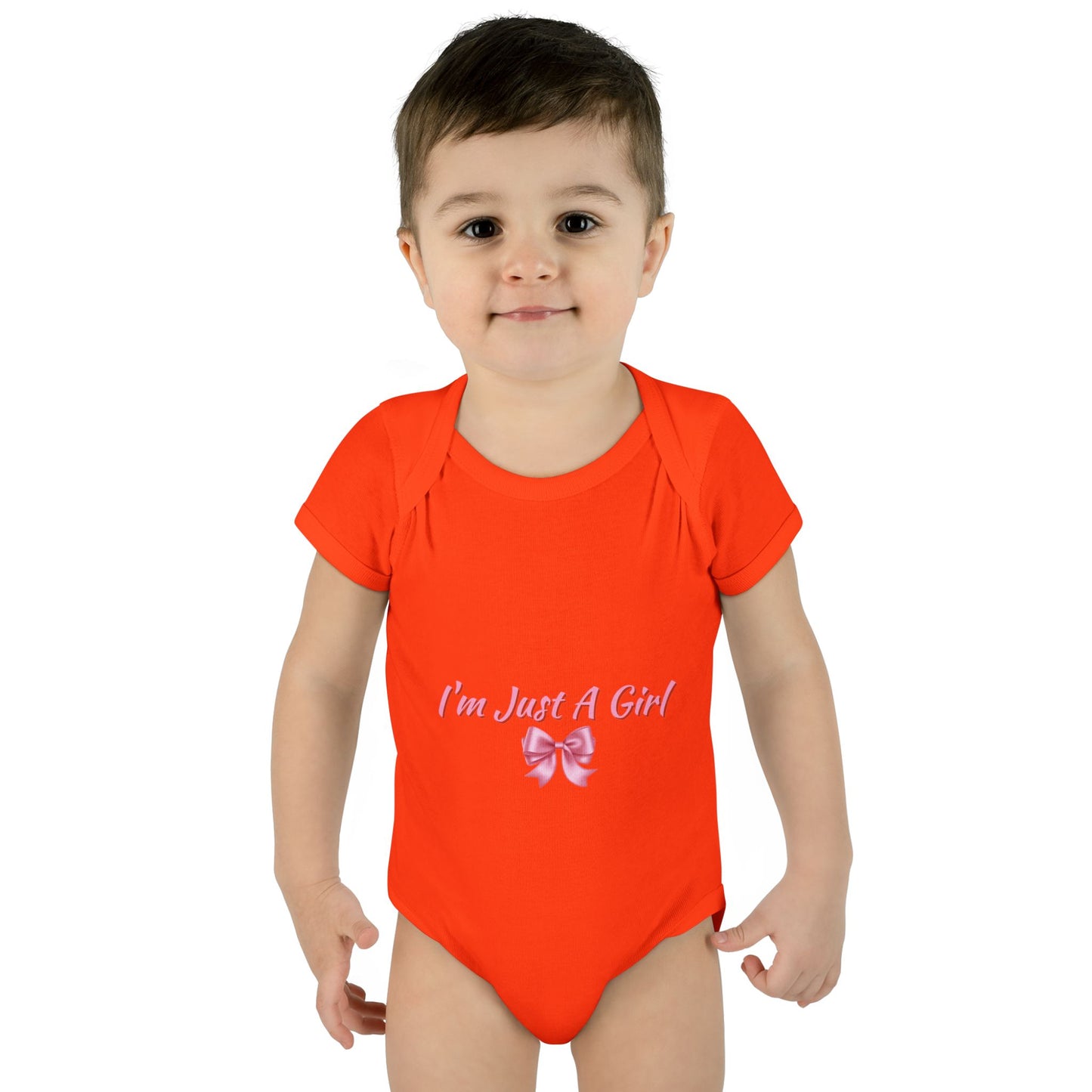 Infant Baby Rib Bodysuit "Im just a girl"