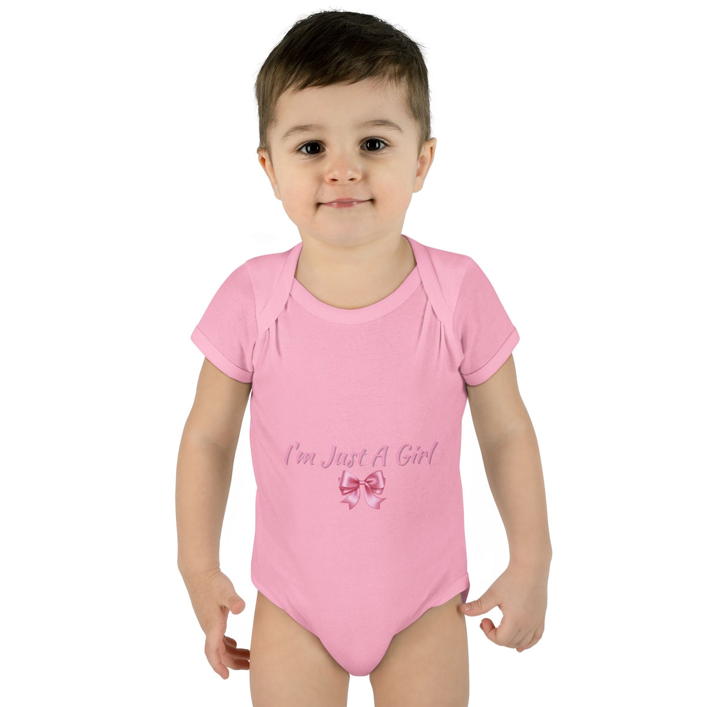 Infant Baby Rib Bodysuit "Im just a girl"