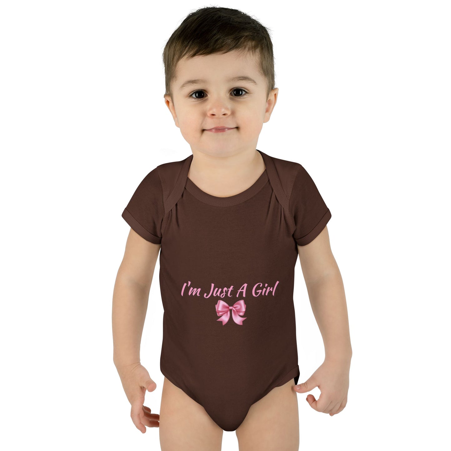 Infant Baby Rib Bodysuit "Im just a girl"