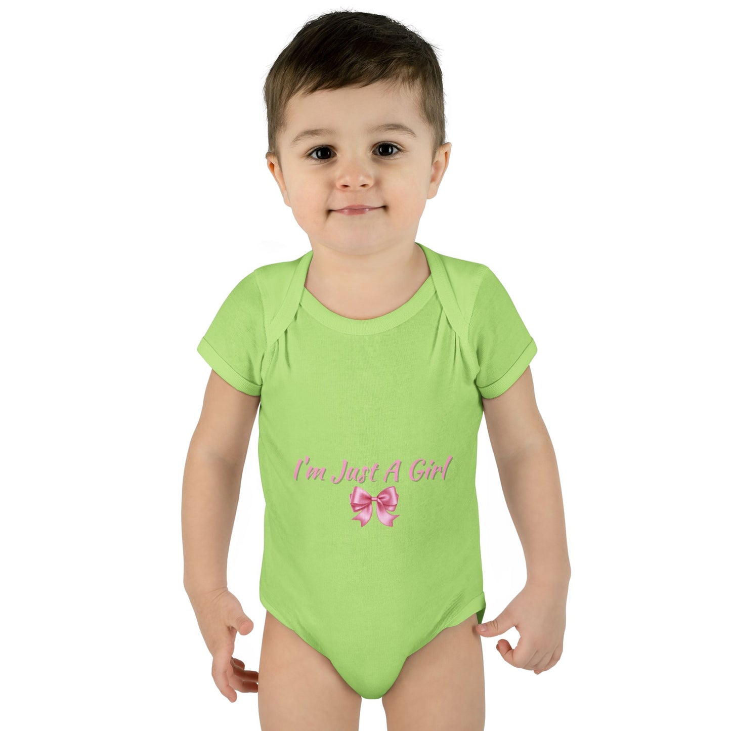 Infant Baby Rib Bodysuit "Im just a girl"