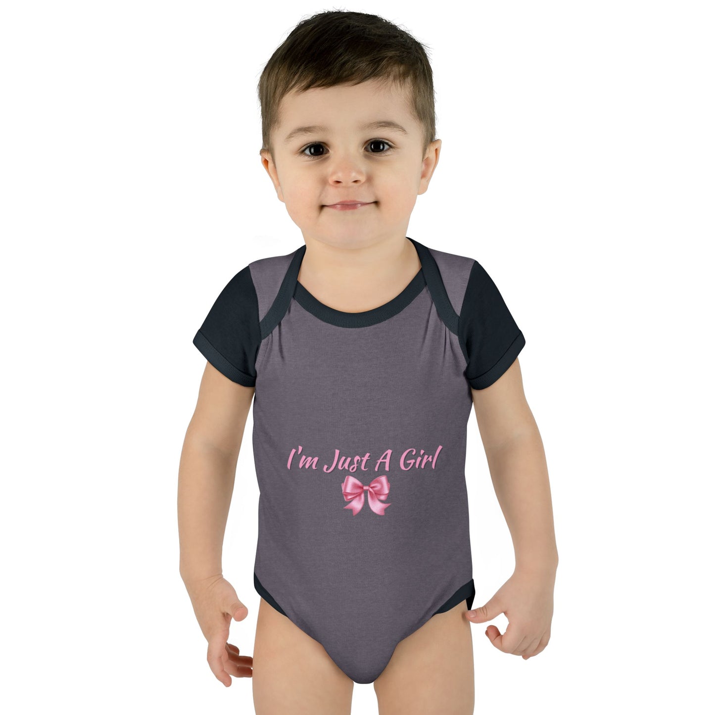 Infant Baby Rib Bodysuit "Im just a girl"