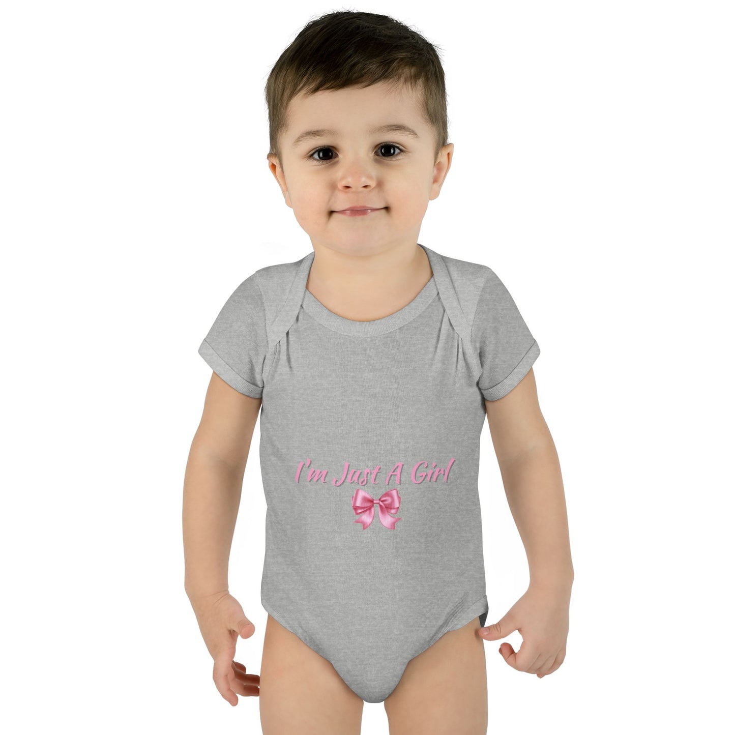 Infant Baby Rib Bodysuit "Im just a girl"