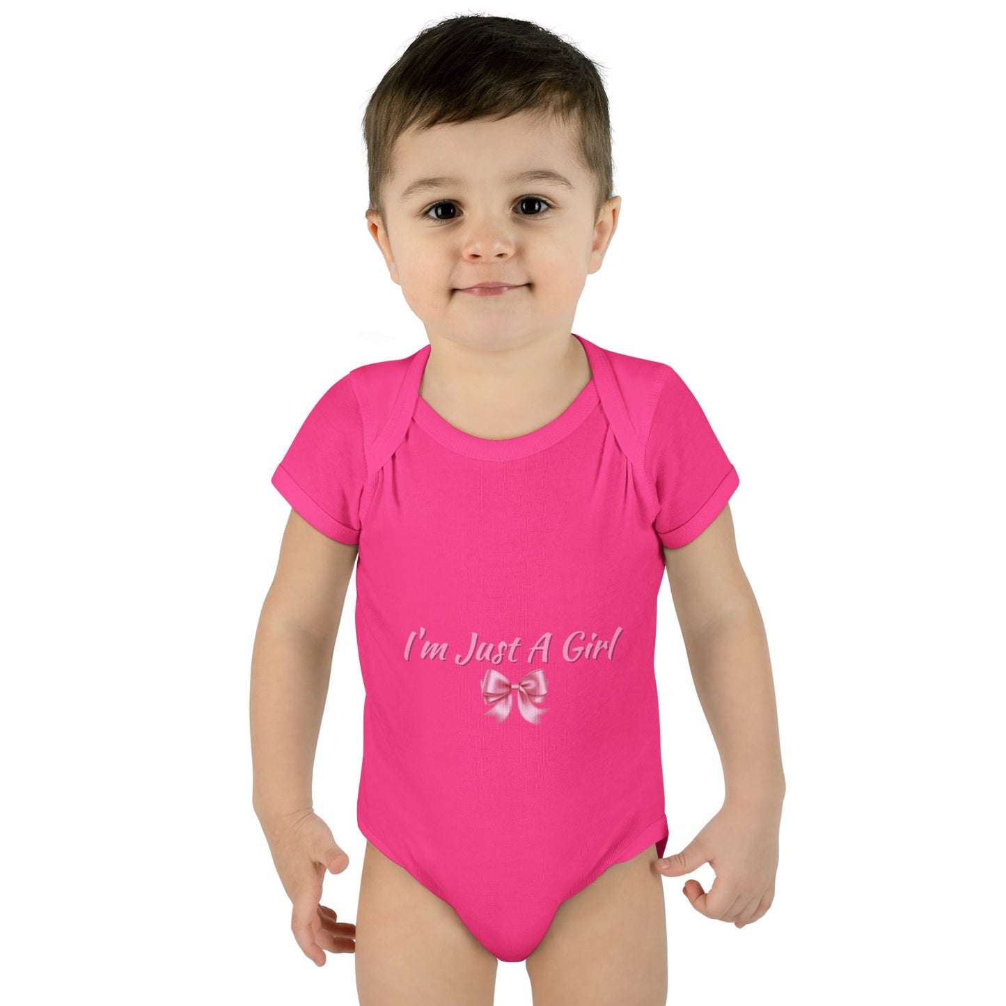 Infant Baby Rib Bodysuit "Im just a girl"